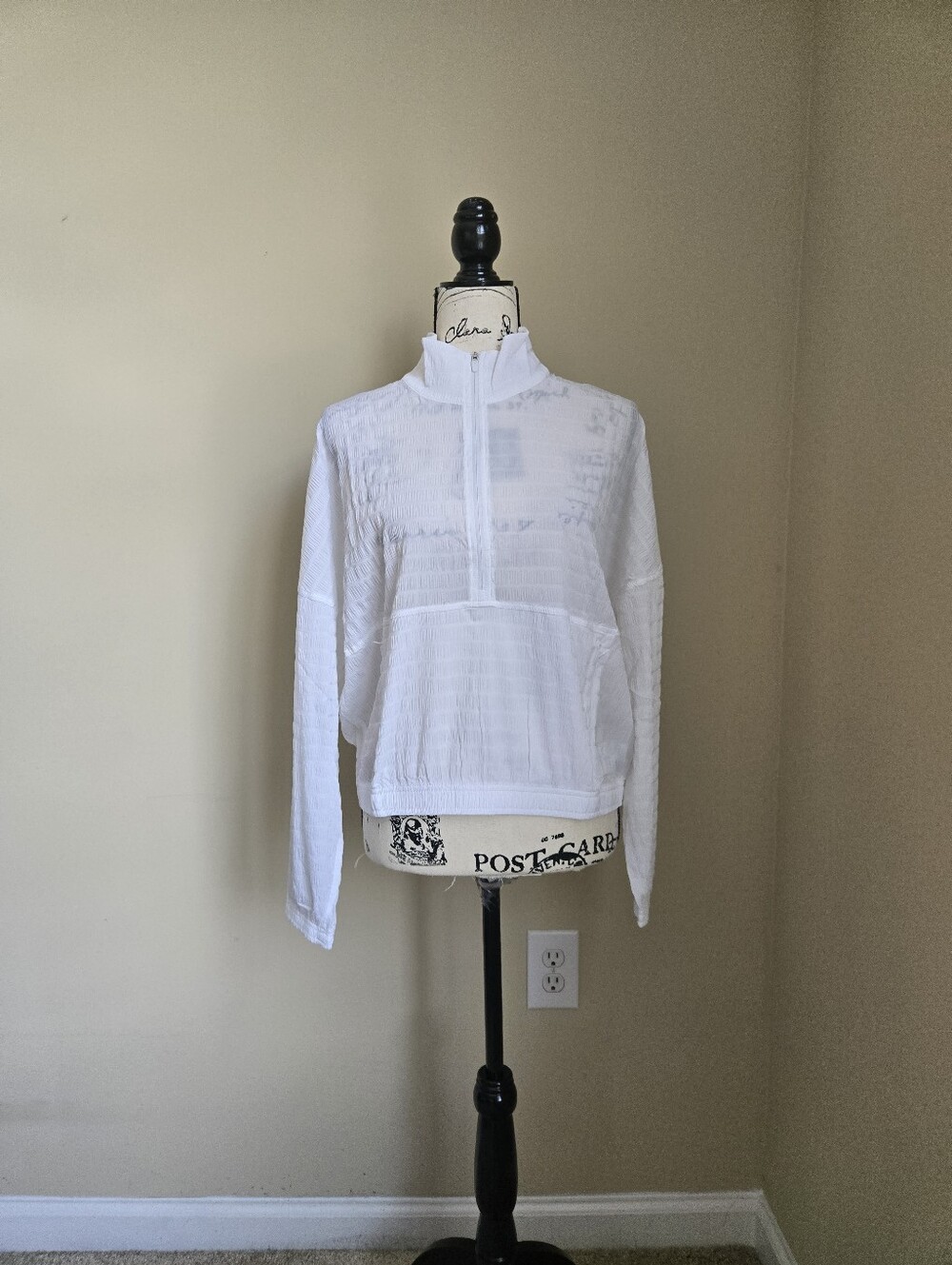 Spanx Active Run Jacket Womens M Vivid White Super Lightweight